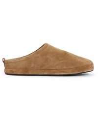 Balenciaga - Camel Suede Alaska Ankle Slippers - Lyst