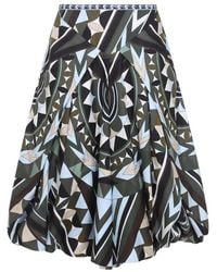 PUCCI - Silk Twill Pants - Lyst