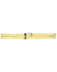 McQueen - Alexander Mc Queen Double Belt With Skull And Pavè - Lyst