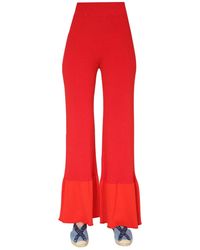 Stella McCartney - Ribbed Knit Trousers - Lyst