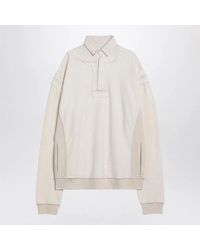 Maison Margiela - Distressed-Effect Ecru Sweatshirt - Lyst