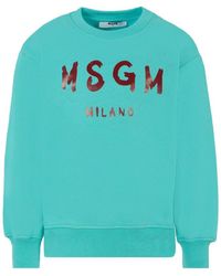 MSGM - Jersey With Logo - Lyst