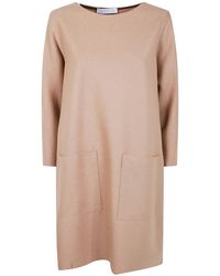 Harris Wharf London - Geometric Dress With Pockets Light Pressed Wool - Lyst