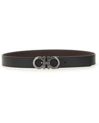 Ferragamo - Reversible Calf Leather Belt - Lyst