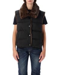 Urbancode - Puffer Vest Faux Fur - Lyst