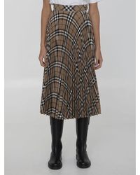 Burberry - Evening Giu Midi Pleated Skirt - Lyst