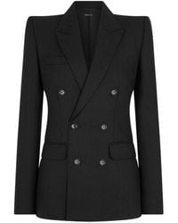 Tom Ford - Silk And Wool Twill "Wallis" Double Breasted Jacket - Lyst