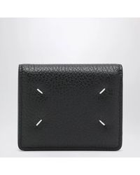 Maison Margiela - Four Stitches Compact Grained Leather Card Holder - Lyst