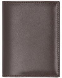 Comme des Garçons - Wallet Portefeuille Plié En Cuir Marron - Lyst