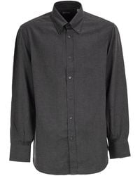 Brunello Cucinelli - Cotton And Lyocell Button-Down Shirt - Lyst