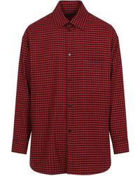 Balenciaga - Flannel Overshirt - Lyst