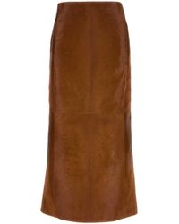 Alaïa - Leather Haircalf Mini Skirt - Lyst