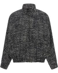 DARKPARK - 'Lee' Bouclé Wool Bomber Jacket - Lyst