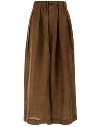 Uma Wang - Biscuit Viscose-Blend Poetic Wide-Leg Pant - Lyst