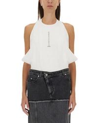 McQueen - Ribbed Tank Top - Lyst