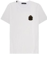 Dolce & Gabbana - T-Shirt With Heraldic Logo Cotton T-Shirts - Lyst
