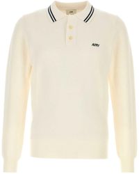 Autry - Ivory Knit Polo Shirt - Lyst