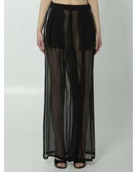 Dolce & Gabbana - Silk Chiffon Pants - Lyst