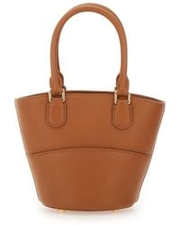 Self-Portrait - Leather Tote Bag With Charm - Lyst