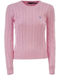 Polo Ralph Lauren - Cotton Cable Knit Crew Neck Jumper - Lyst