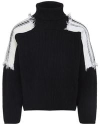Mordecai - Jacquard Stripe Turtle Neck - Lyst