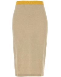 Fendi - Cotton And Silk Skirt - Lyst