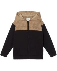 Fendi - Kids Logo Hooded Hoodie - Lyst
