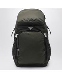 Prada - Camouflage Renylon And Leather Speedrock Backpack - Lyst