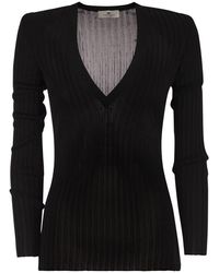 Elisabetta Franchi - Viscose Knit Shirt With Logo Details - Lyst