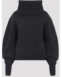 Jacquemus - Dark Virgin Wool La Maille Pallone Pullover - Lyst