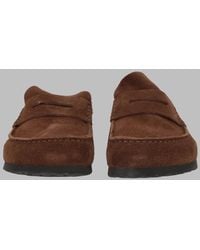 Birkenstock - Sabot Naples Wrapped Suede Leather Sandal - Lyst