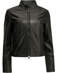 Semler - Cow Nappa Leather Polyester Leather Jacket - Lyst