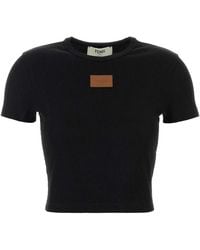 Fendi - Logo Crew Neck Top - Lyst