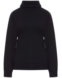 Balenciaga - Zipped Neck Wool Sweater - Lyst