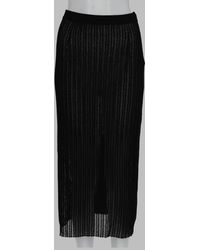 Maison Margiela - Midi Skirt Ribbed Knit Polyester - Lyst