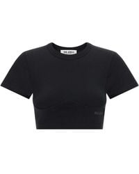 The Attico - Bustier Crop T-Shirt - Lyst