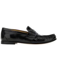 Fendi - Leather Scrunch Loafers - Lyst