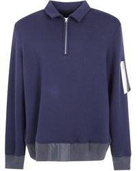 Sacai - Sponge Sweat Polo Shirt - Lyst