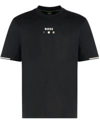 BOSS - Cotton Crew-Neck T-Shirt - Lyst