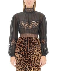 Dolce & Gabbana - Elegant Turtleneck Blouse - Lyst