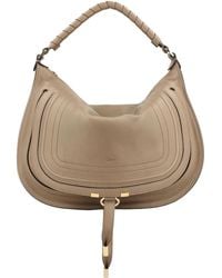 Chloé - Marcie Saddle-Stitch Shoulder Bag - Lyst