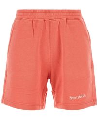 Sporty & Rich - Sporty & Rich Stretch Cotton Shorts - Lyst