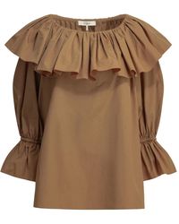 Chloé - Ruffled Sleeved Top - Lyst