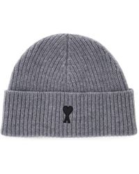 Ami Paris - Ami De Coeur Wool Beanie - Lyst