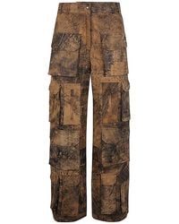 Fermas.club - Leather Cargo Trousers - Lyst