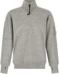 C.P. Company - 'Diagonal Raised Fleece Sweatshirt And Lens Detail - Lyst