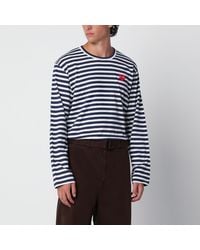 COMME DES GARÇONS PLAY - Shirt Striped Long-Sleeve Cotton T-Shirt - Lyst