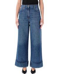 Valentino - 5 Pockets Cotton Denim Jeans - Lyst