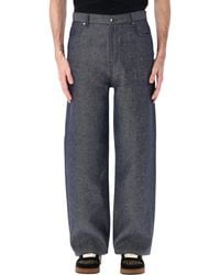 Fendi - Relaxed Light Linen Cotton Denim Jeans - Lyst