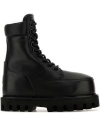 McQueen - Leather Wedge Ankle Boots - Lyst
